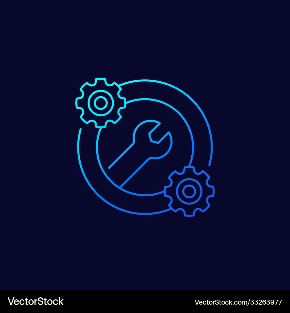 Optimization settings icon linear design vector image