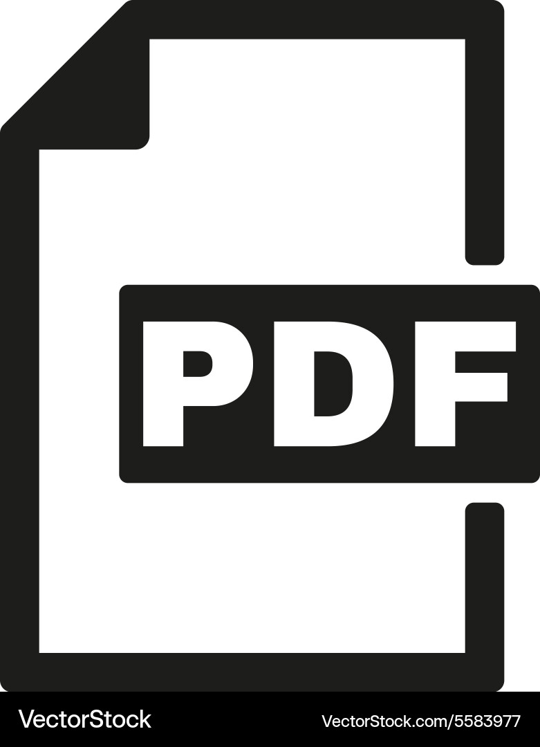PDF Icon - File Format Symbol vector image