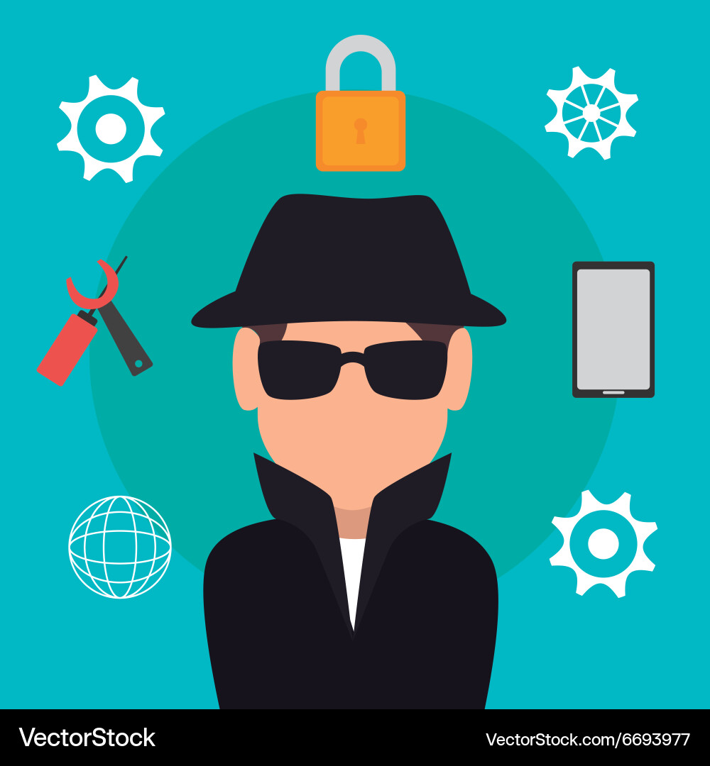 Security system and surveillance Vector Image