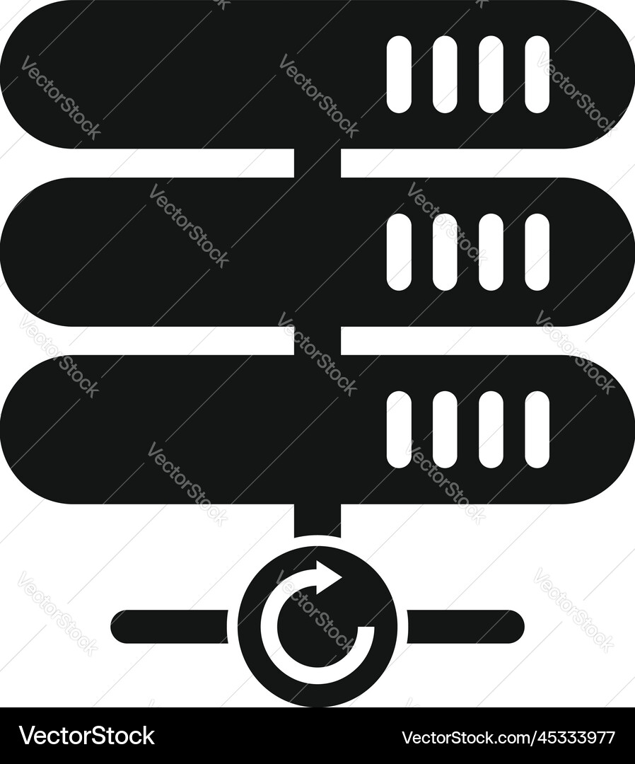 Server file icon simple data cloud Server file icon simple data cloud vector image