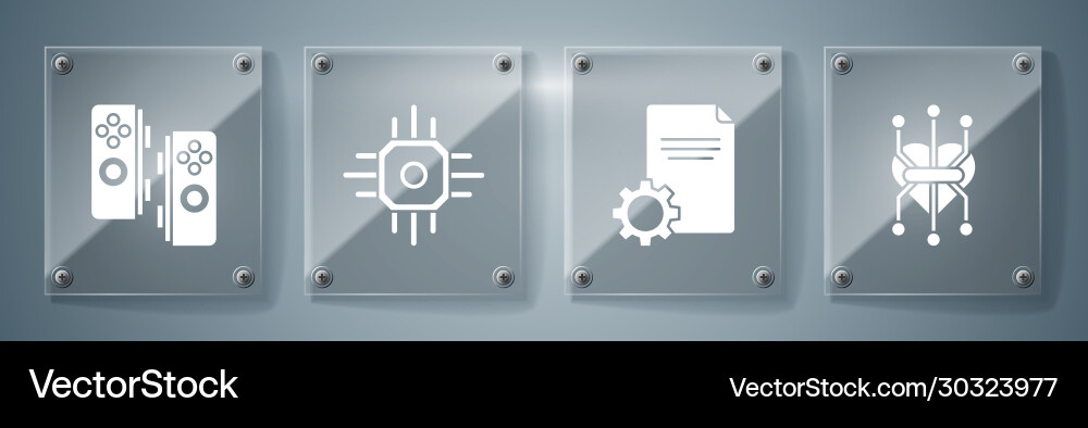 Set processor file document Set processor file document vector image