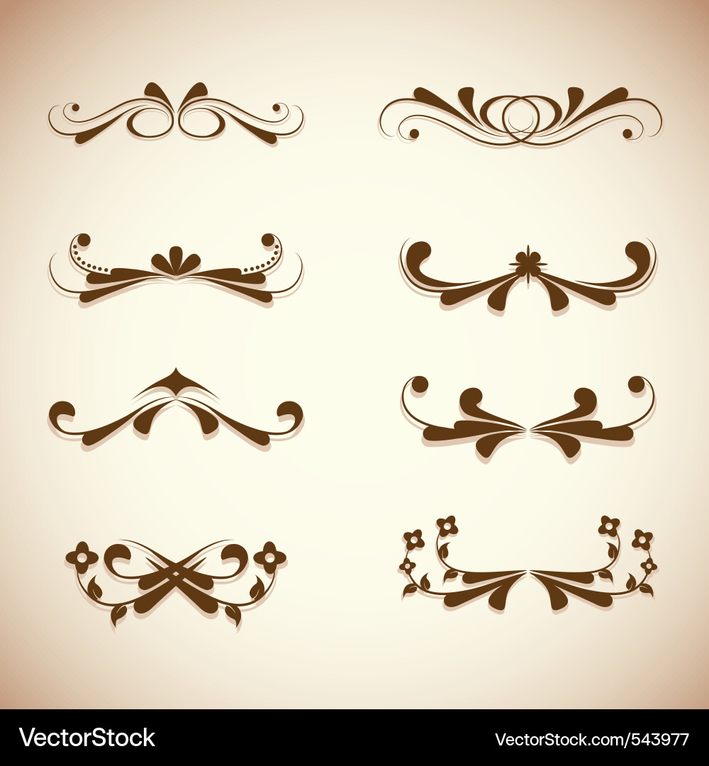 Simple decorative scripts Vector Image