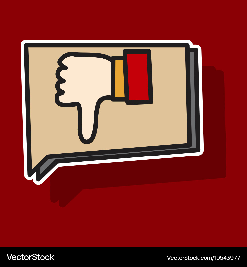 Unlike icon sticker web pointer in eps 10 vector image