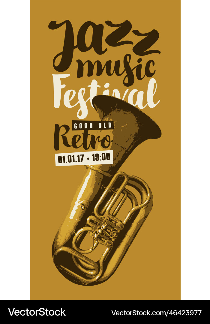 Vintage Poster für Jazzfestival mit Wind Vintage Poster für Jazzfestival mit Wind vektorbild