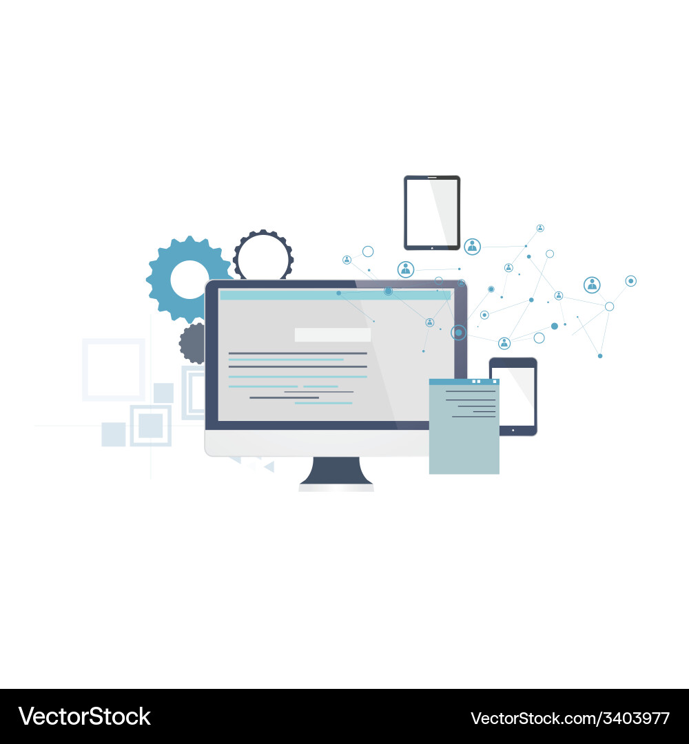 Web connection vector image