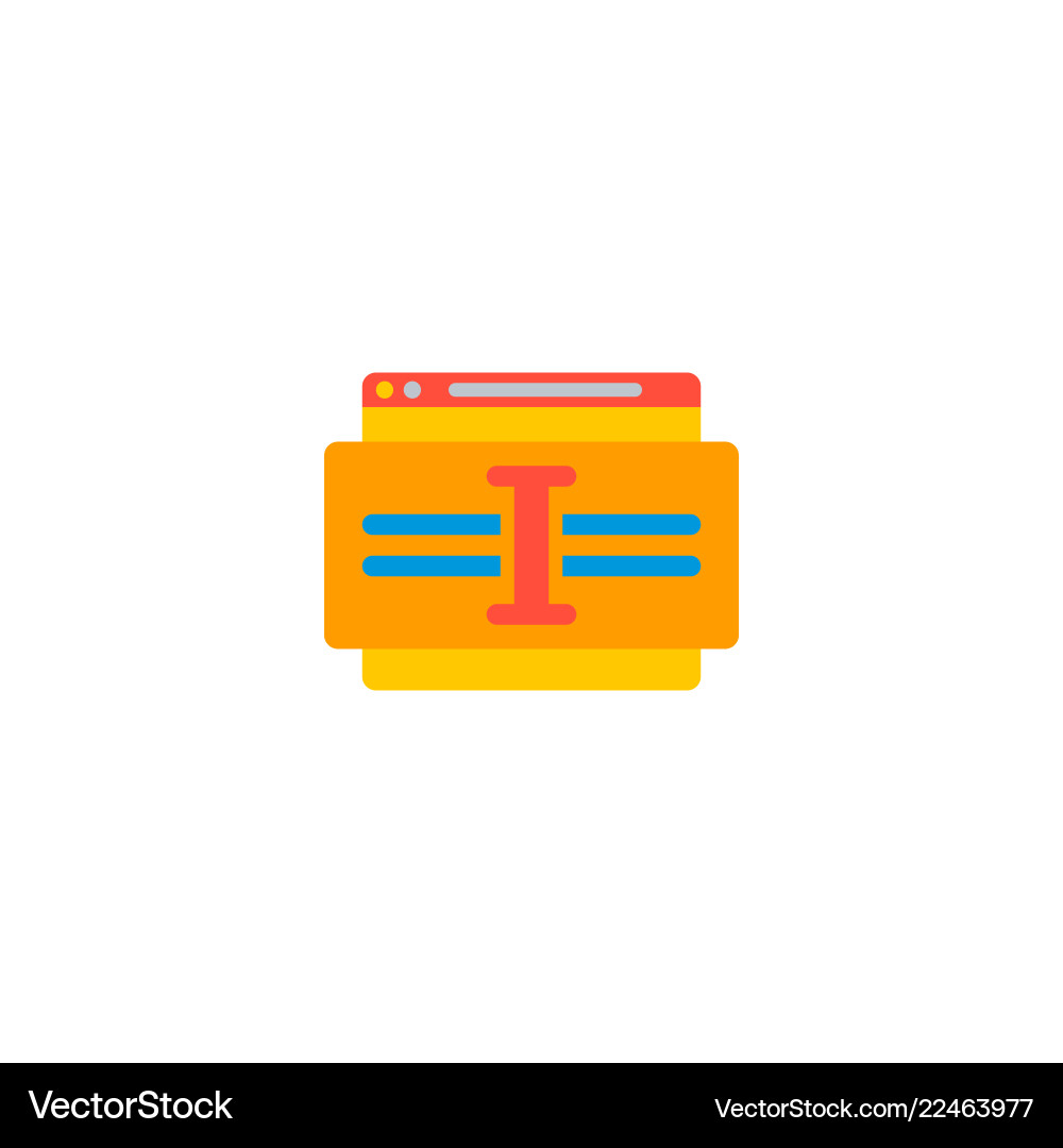 Website text icon flat element Website text icon flat element vector image