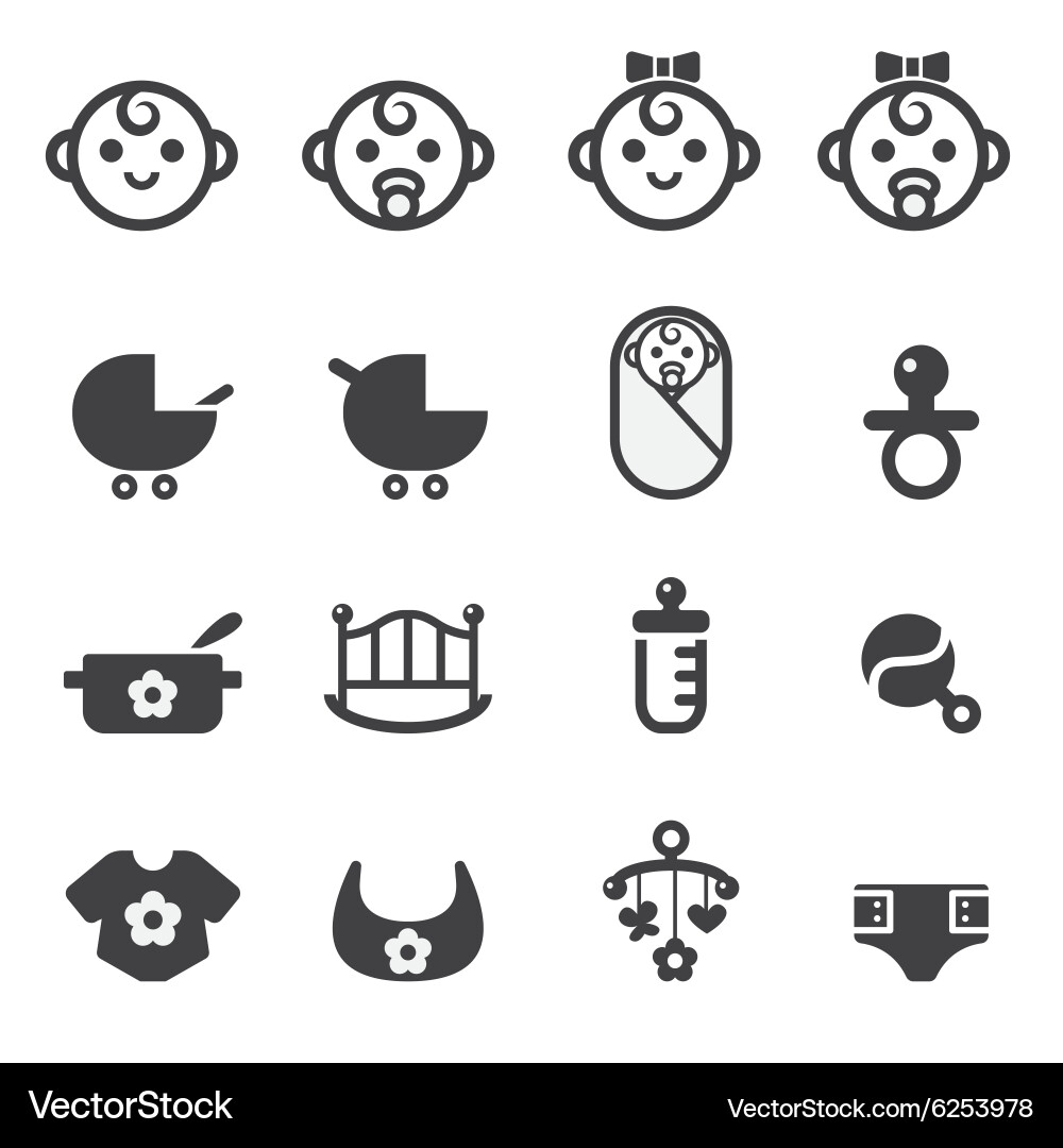 Baby Icon Set Royalty Free Vector Image - VectorStock