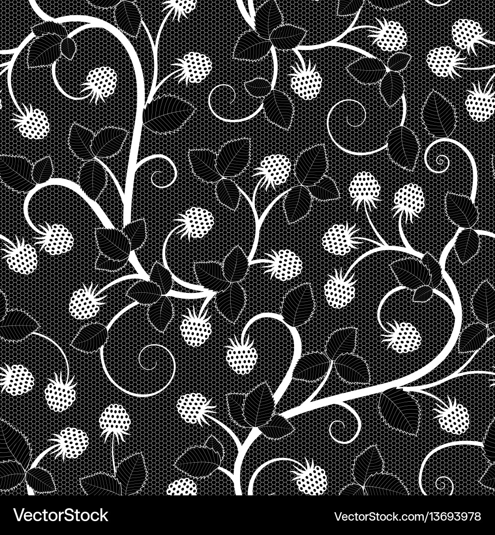 Elegant Raspberry Lace Pattern vector image