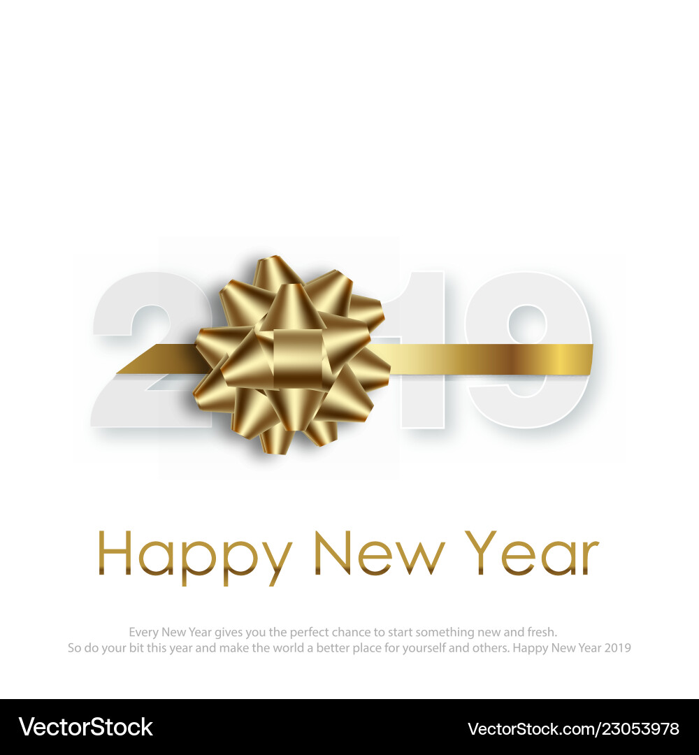 Happy new year greeting card 2019 Happy new year greeting card 2019 vector image