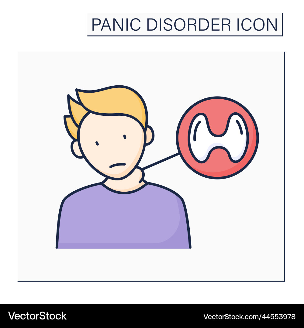 Hyperthyroidism color icon Hyperthyroidism color icon Vector Image