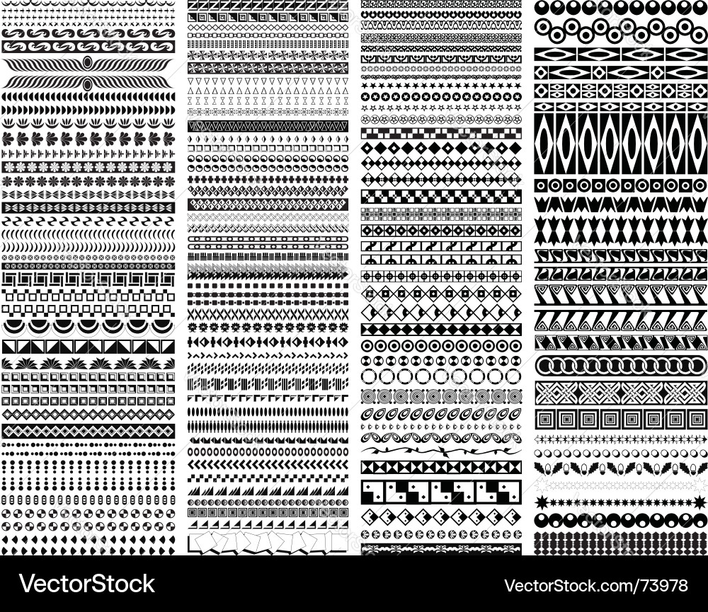 Intricate Border Patterns vector image