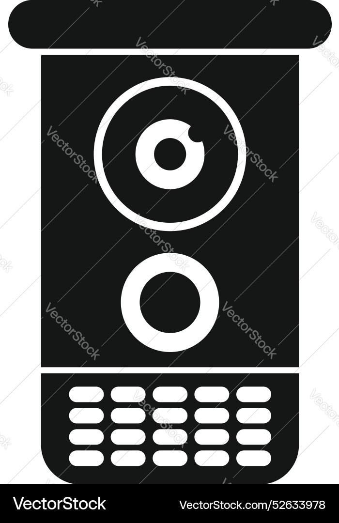 Modern intercom system showing security technology vector image