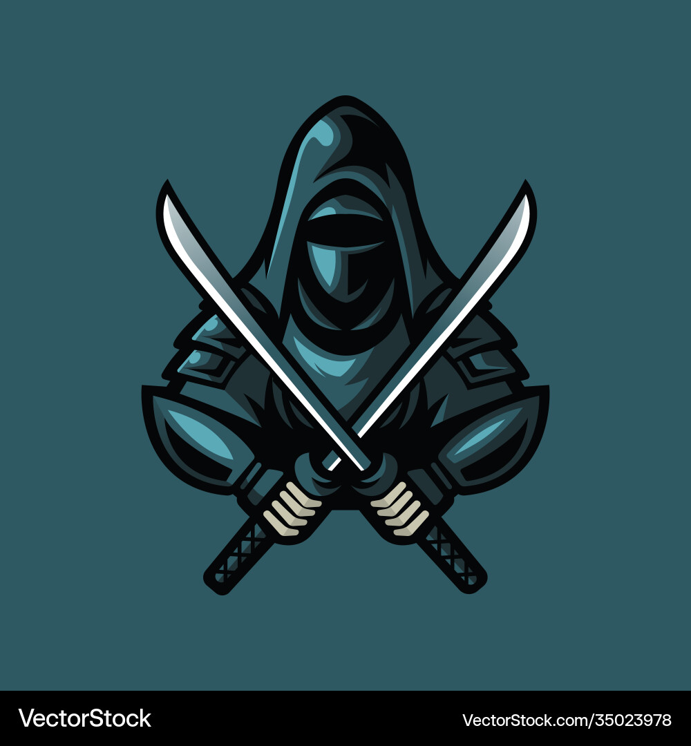 Ninja gaming logo Ninja gaming logo Vector Image