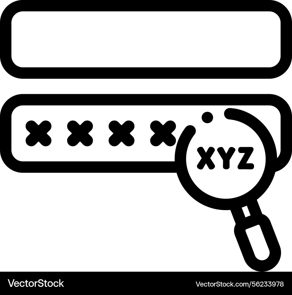 Password icon thin linear style design isolated Password icon thin linear style design isolated vector image