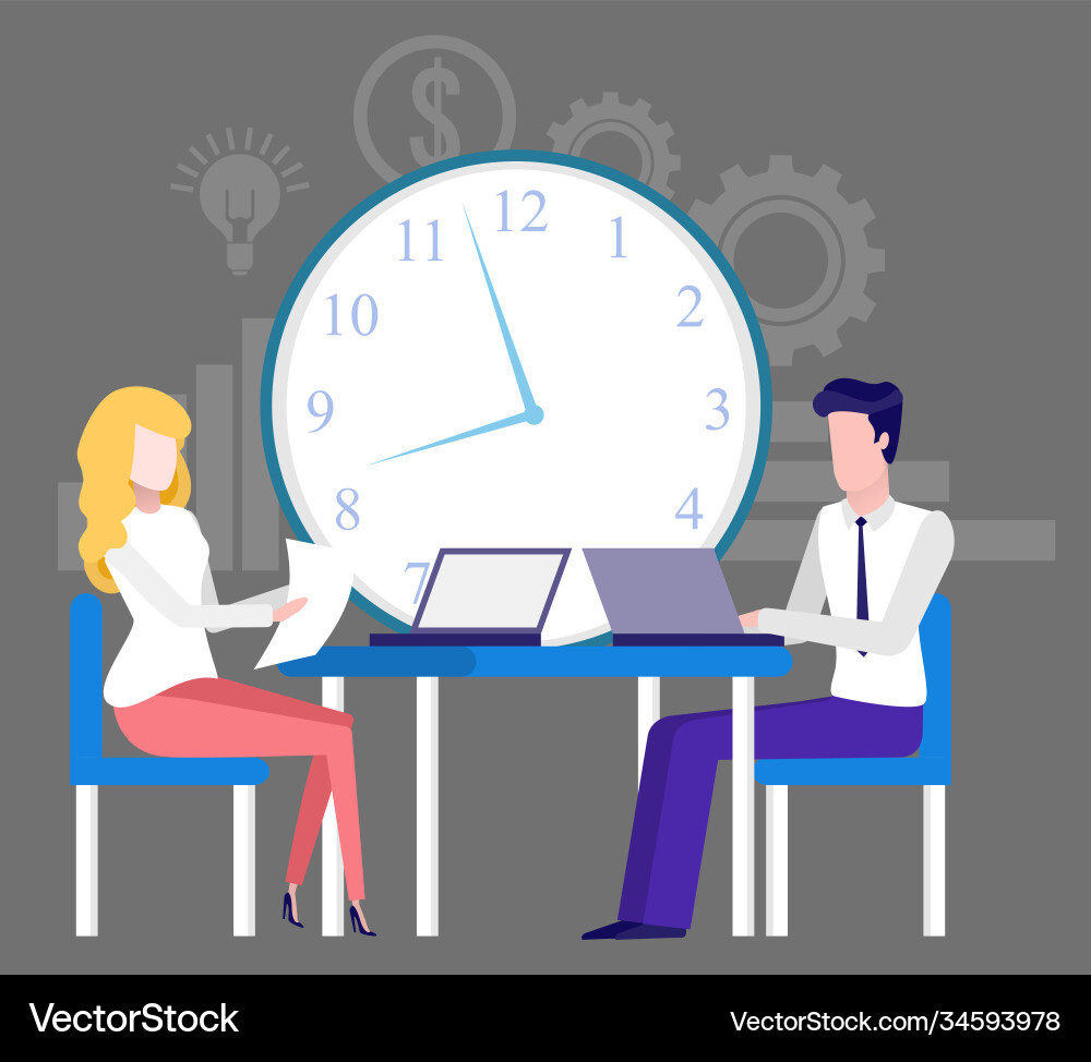 People on conference business meeting partners People on conference business meeting partners vector image