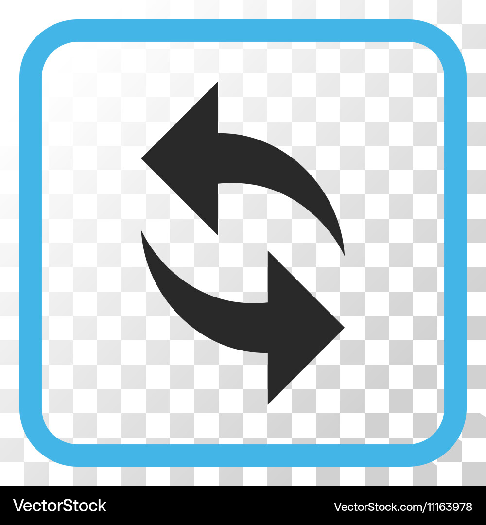 Refresh icon in a frame Vector Image