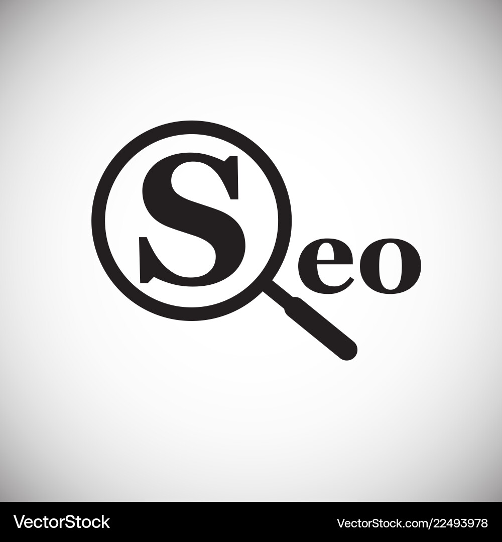 Seo search engine optimization on white background – Royalty-Free Vector |  VectorStock, image size:1000x1079