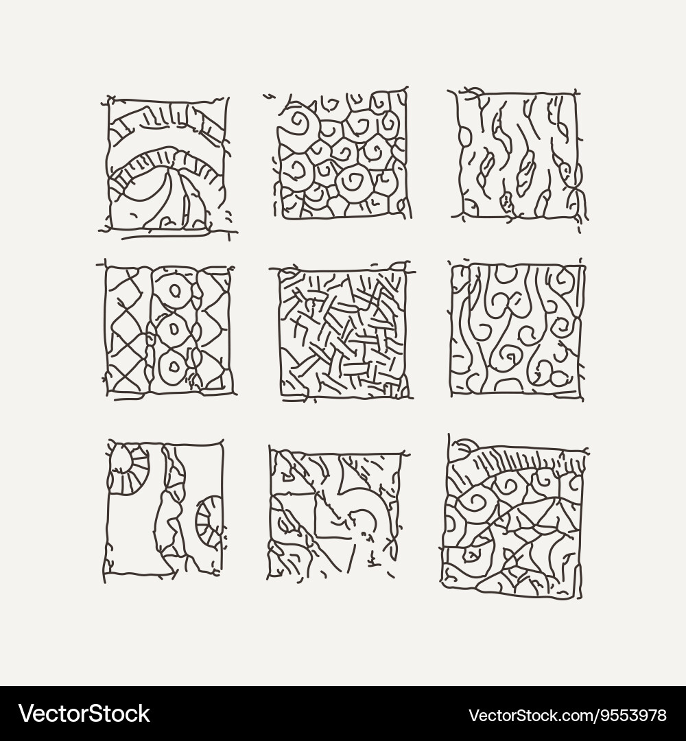 Set of blocks in the style maya vector image