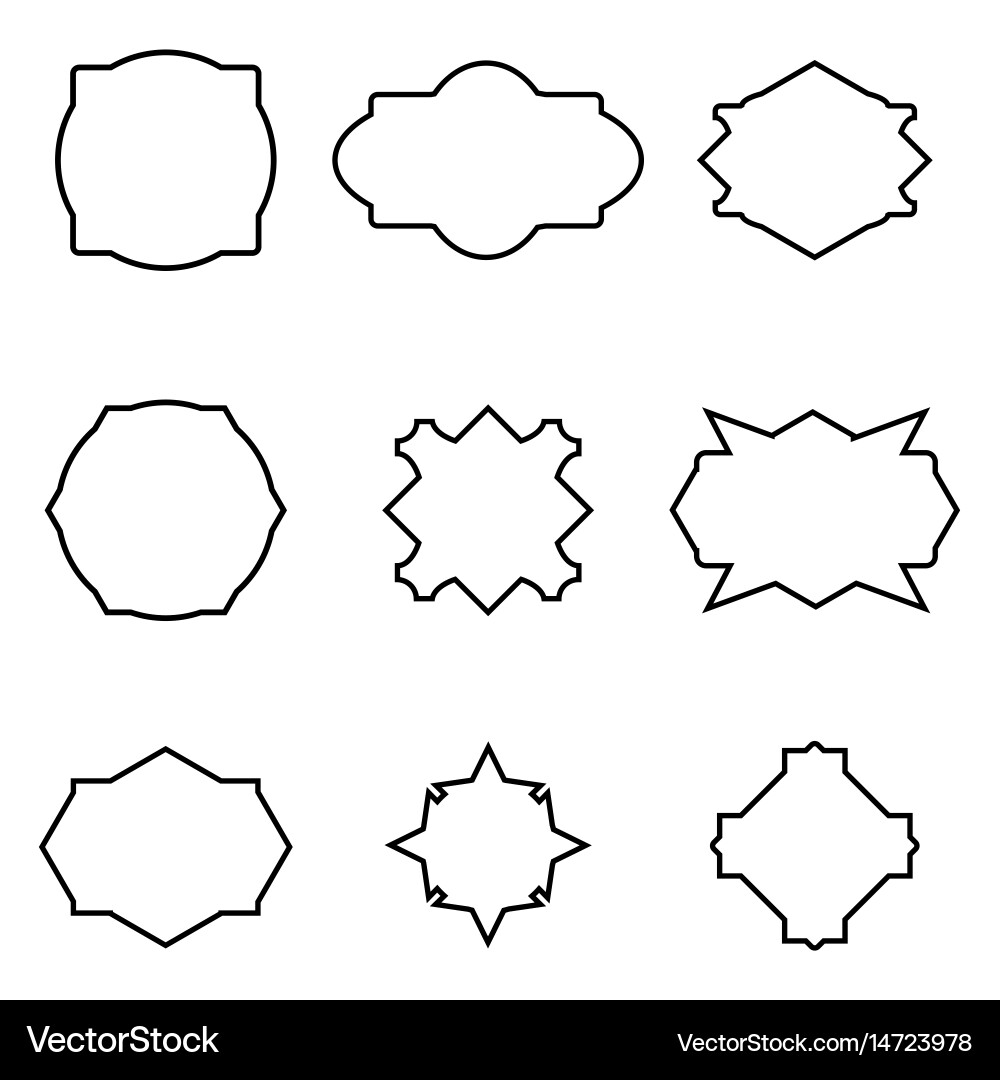 Set of simple frames vector image