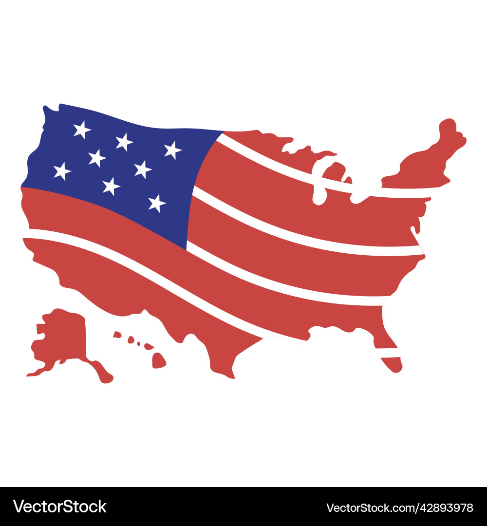 Usa american flag map hohe Qualität Usa american flag map hohe Qualität vektorbild
