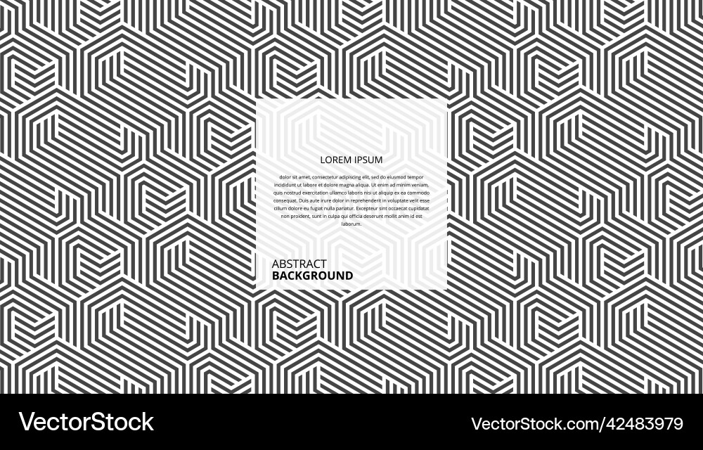 Abstract hexagonal lines pattern Vector Image