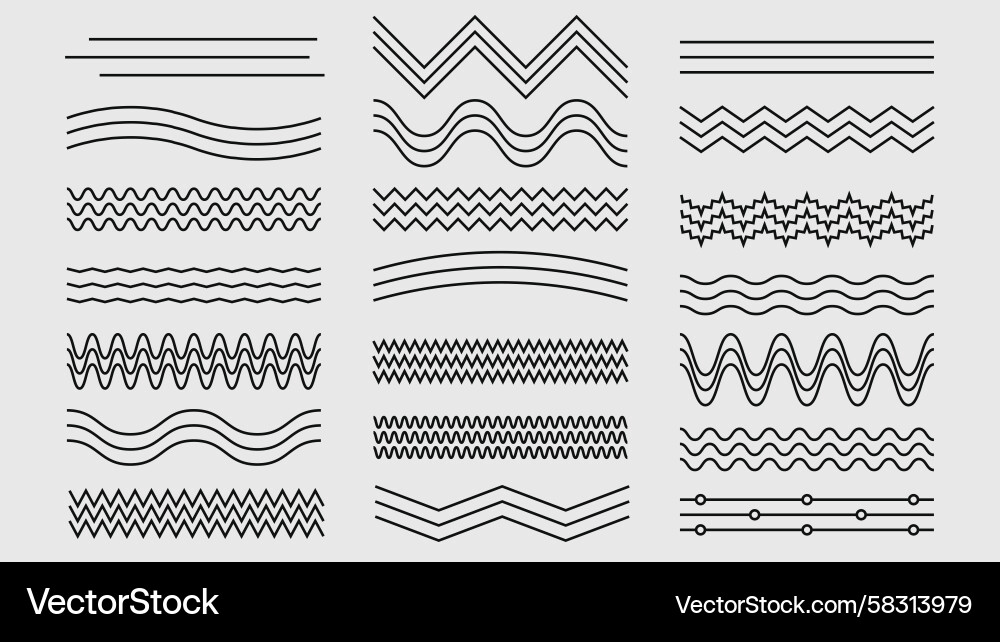 Abstract Line & Wave Elements Vector Image