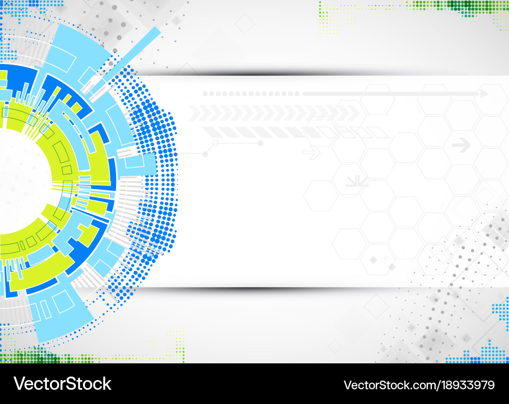 Abstract technological background with various vector image