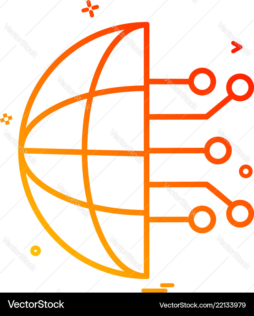 Artificial circuit intelligence nor icon design Artificial circuit intelligence nor icon design Vector Image