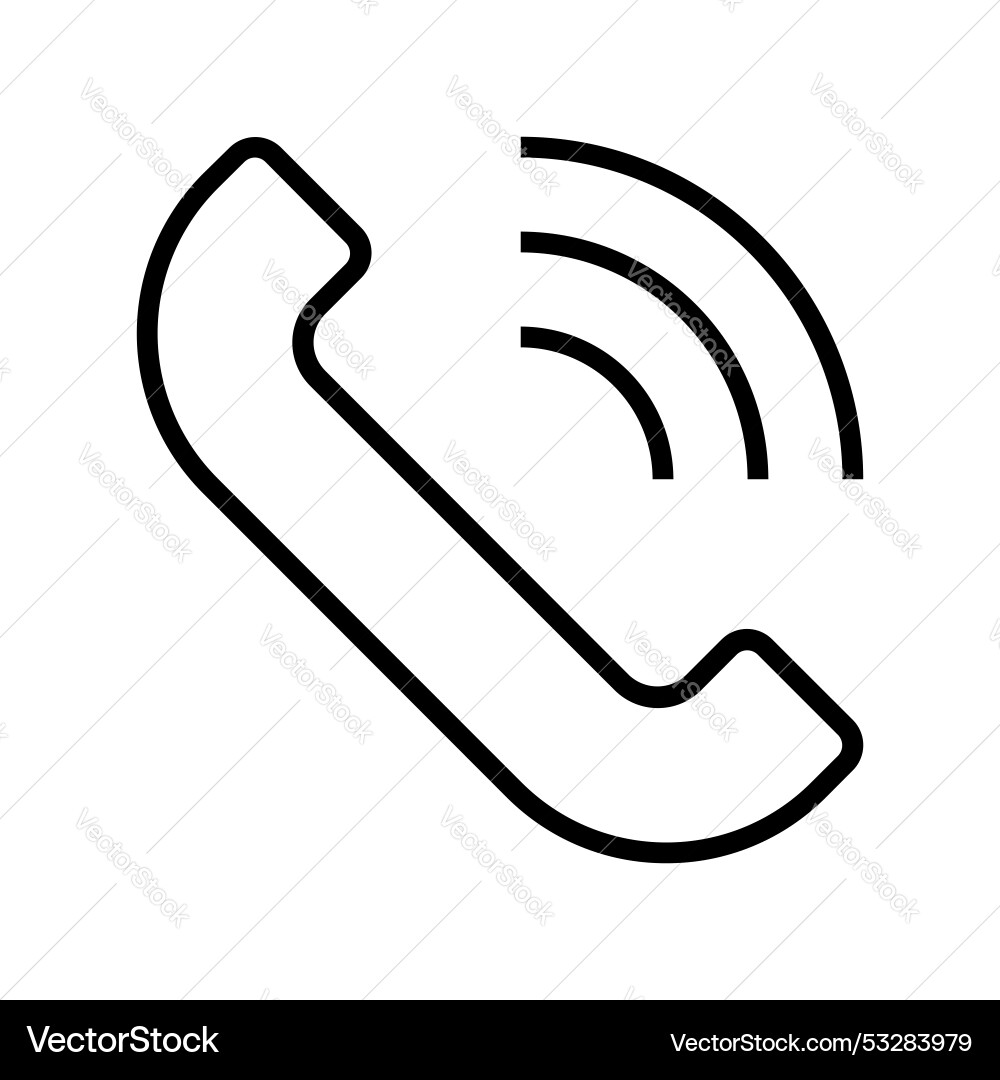 Calling icon outline style design isolated Calling icon outline style design isolated vector image