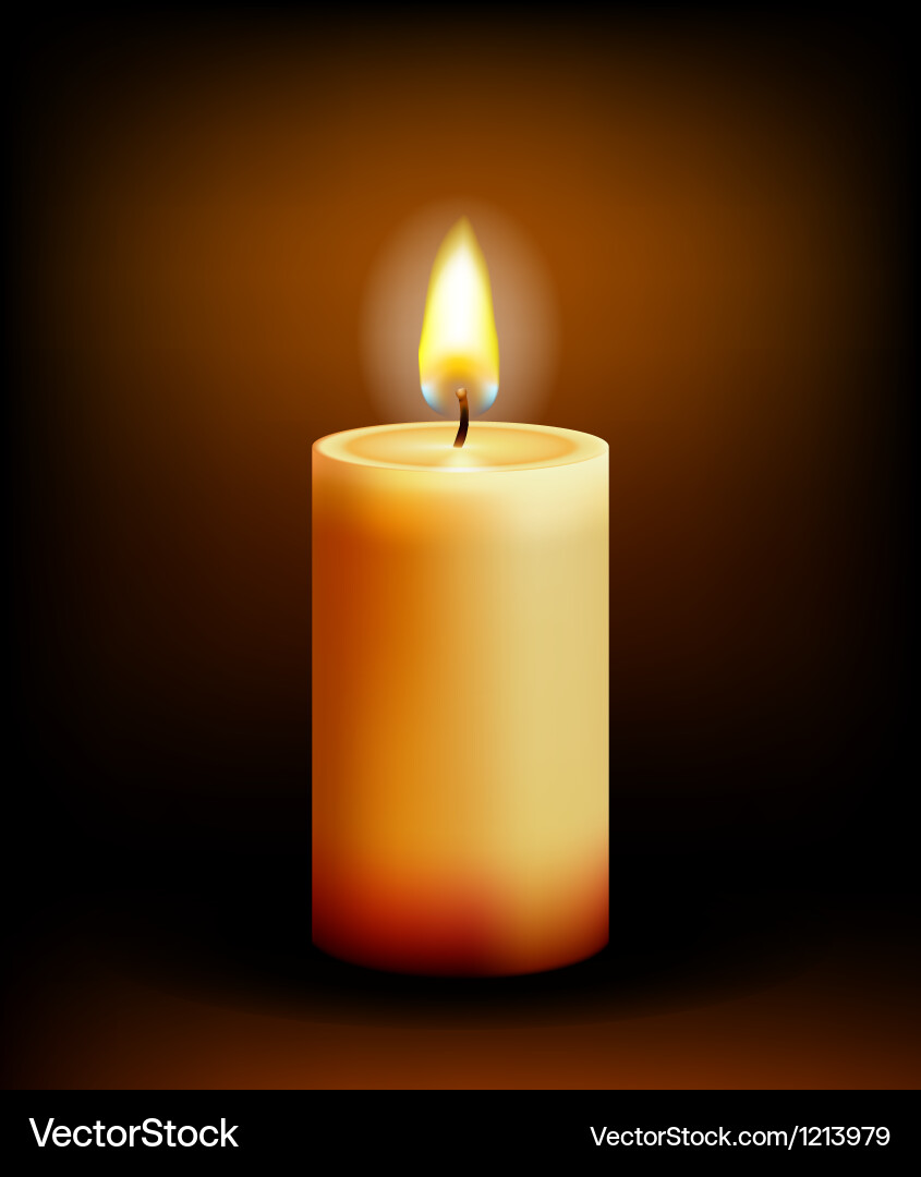 Church candle light vector image