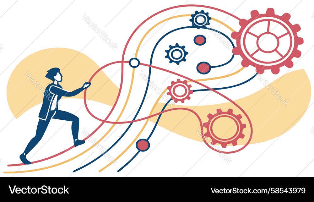 Complex System Navigation Vector Image