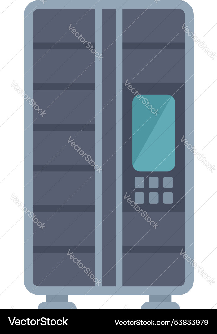 Data center server rack providing computing power Data center server rack providing computing power vector image