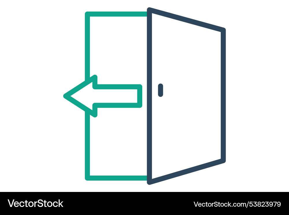 Exit line icon style Exit line icon style Vector Image