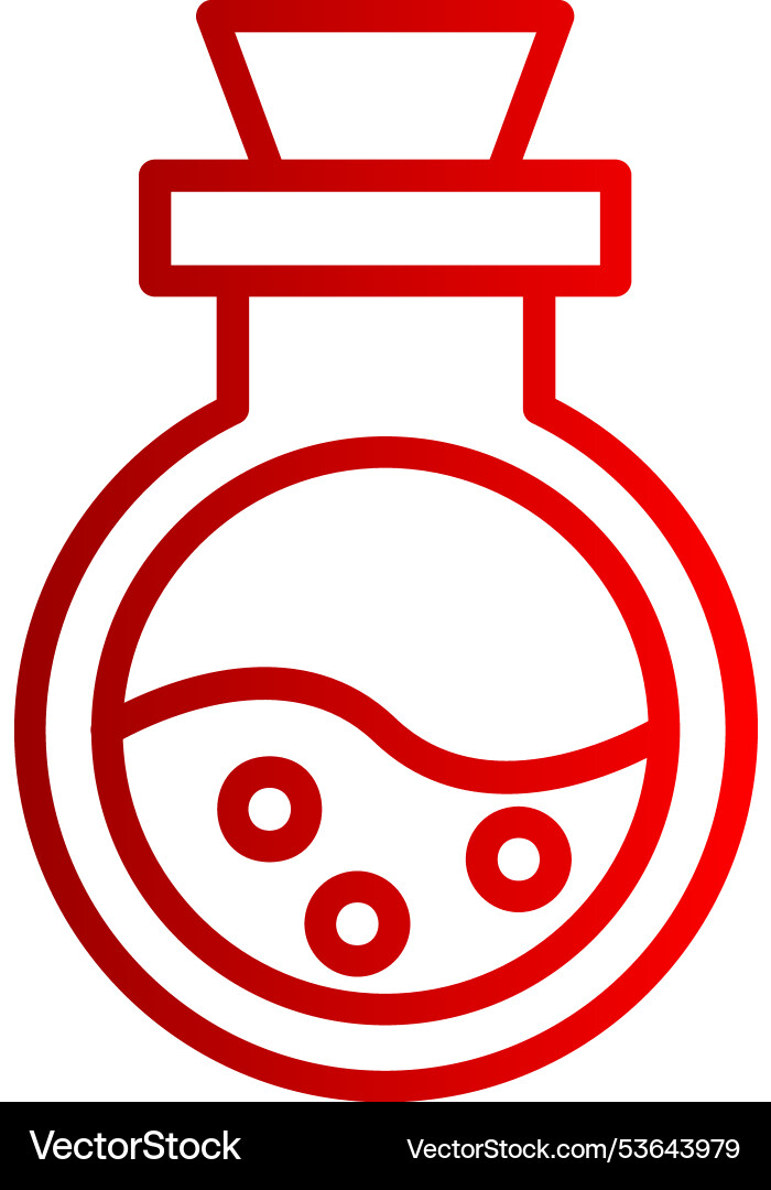 Flask line gradient icon vector image