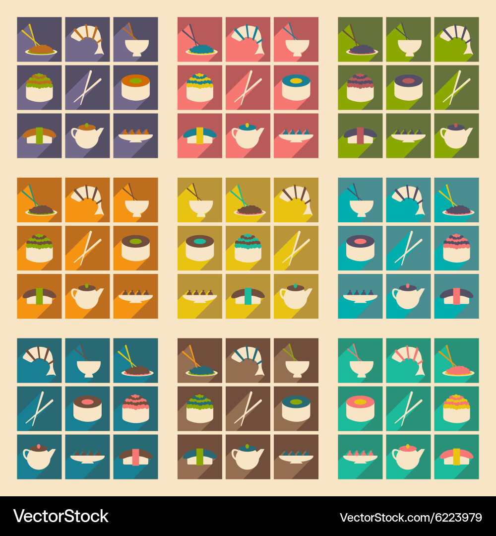 Flat with shadow concept and mobile application vector image
