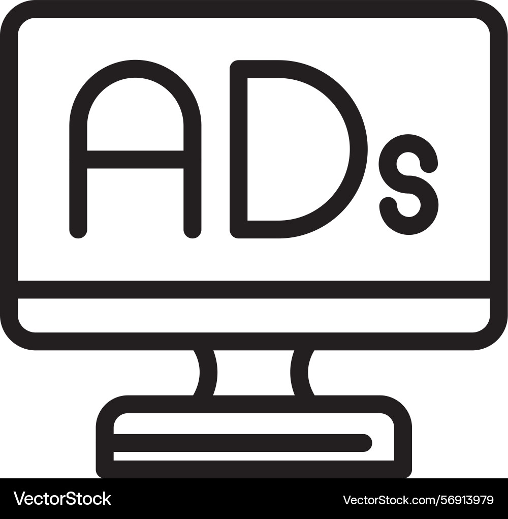 Google ads linear style icon design Vector Image
