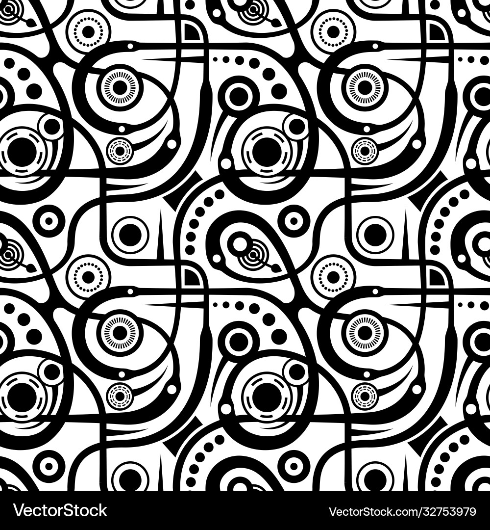 Linear abstract seamless pattern vector image