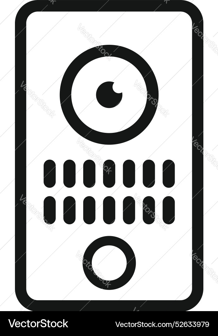 Modernes Video-Intercom-System mit Tastaturzugriff Modernes Video-Intercom-System mit Tastaturzugriff vektorbild