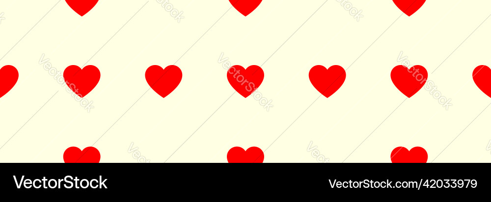 Seamless repeatable heart shape icon pattern Vector Image