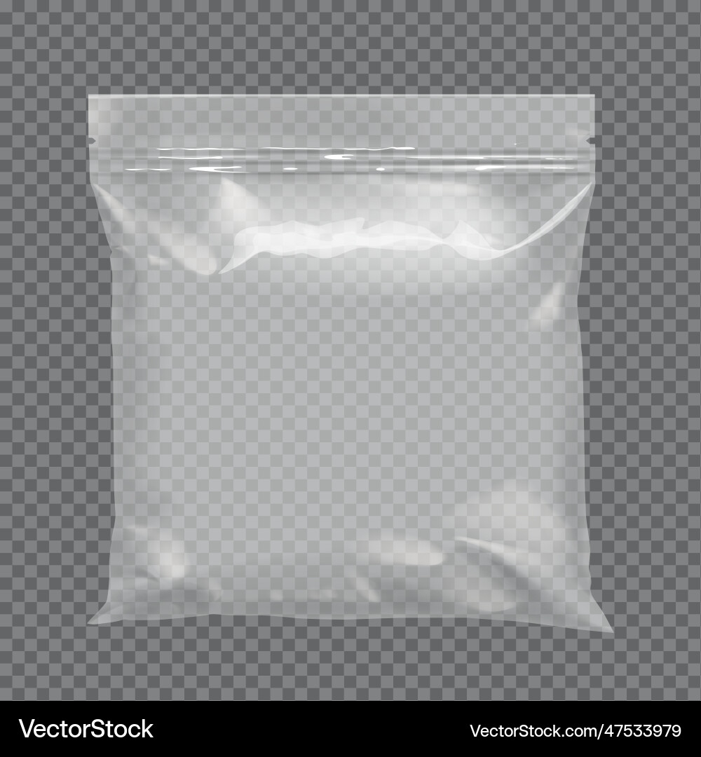 Weiß realistische transparente Polythenetasche Weiß realistische transparente Polythenetasche vektorbild