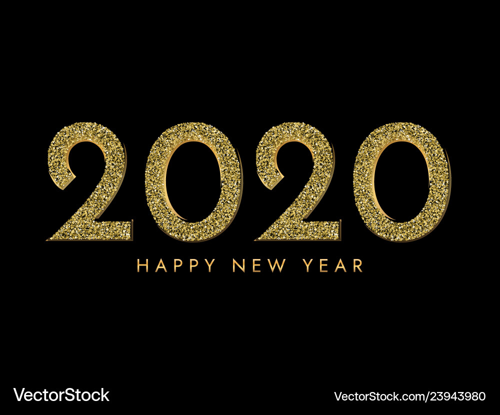 2020 glückliche neue Jahr goldene Zahlen auf dunkel 2020 glückliche neue Jahr goldene Zahlen auf dunkel vektorbild