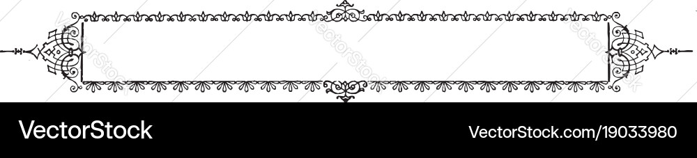 Filigree Banner hat ein Blatt Design Grenze Vektorbild