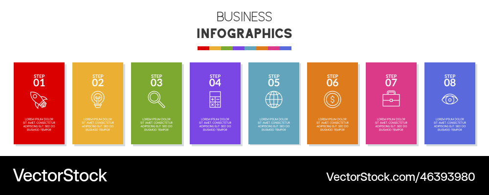 Infographic Workflow & Process Template vector image