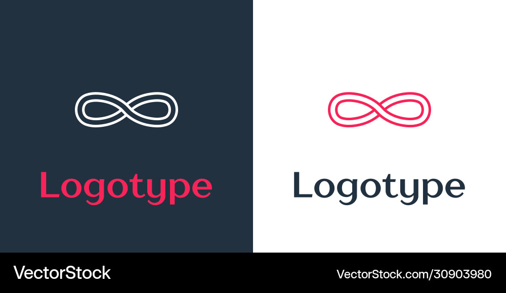 Logotype line function mathematical symbol icon Vector Image