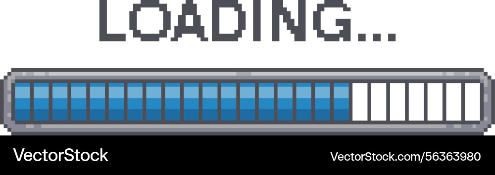 Pixel 8-bit Ladebar Videospiel ui Pixel 8-bit Ladebar Videospiel ui vektorbild