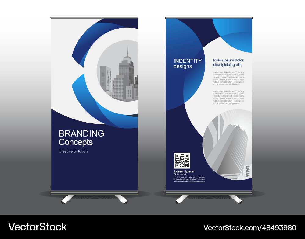 Rollup template designed for style Rollup template designed for style vector image