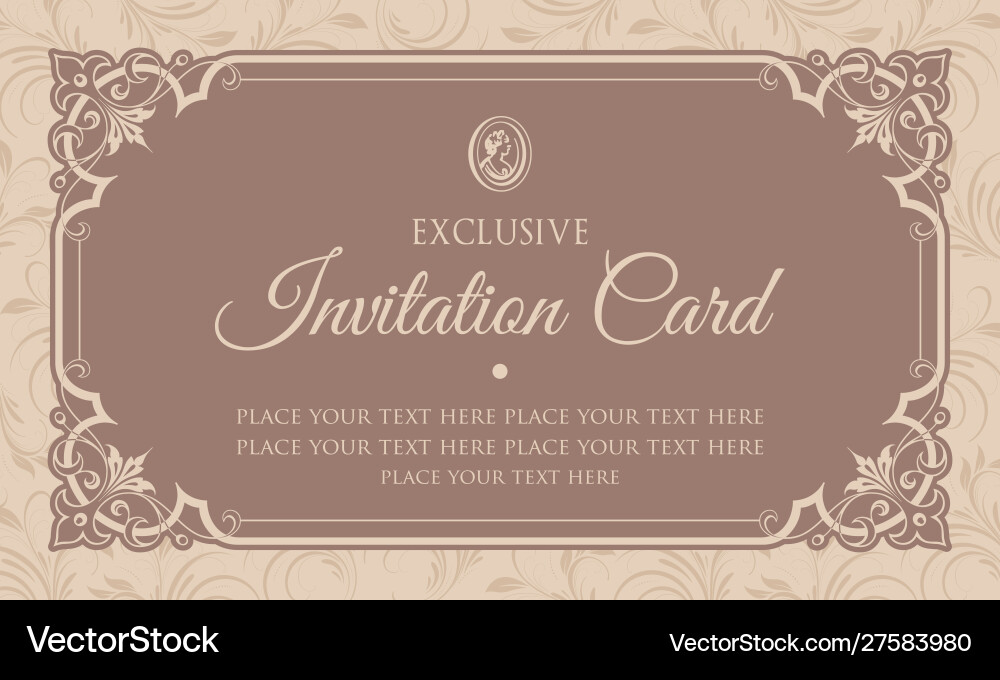 Template for invitation card design Royalty Free Vector
