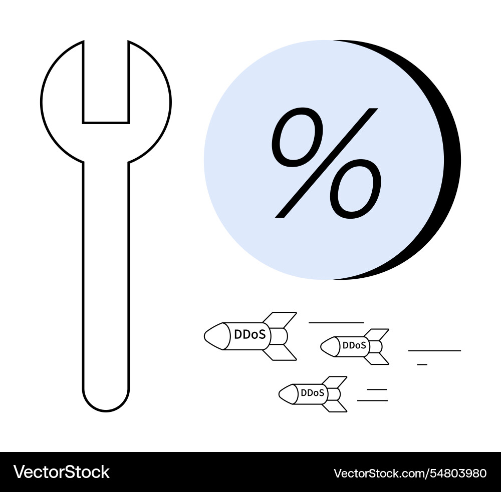 Tools and symbols representing cybersecurity Tools and symbols representing cybersecurity vector image