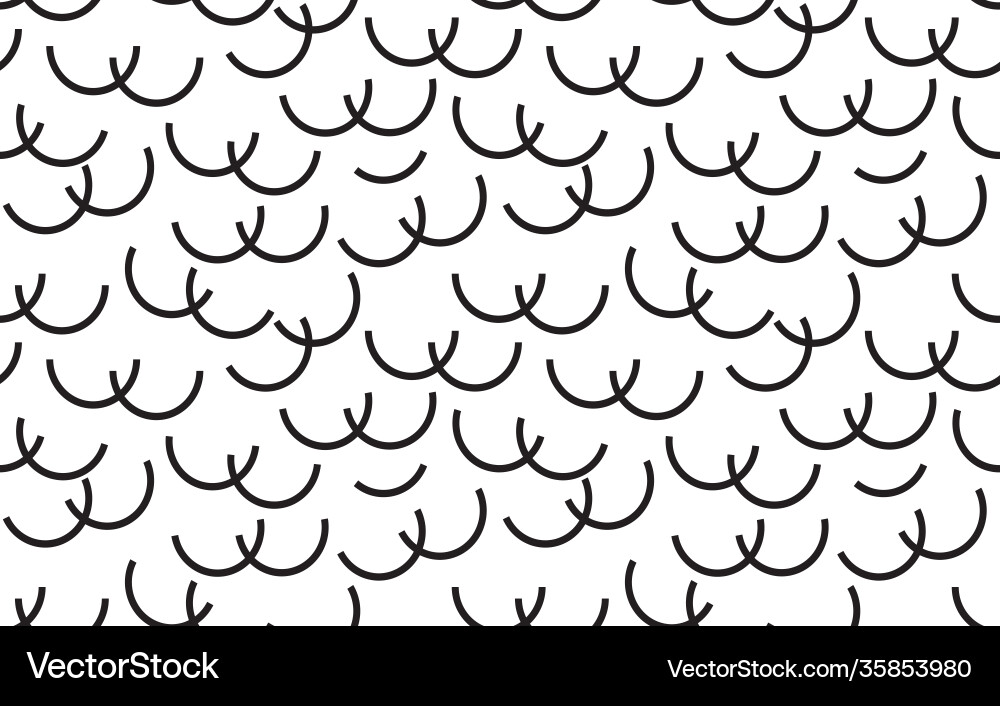 Trendy texture with random short curved lines vector image