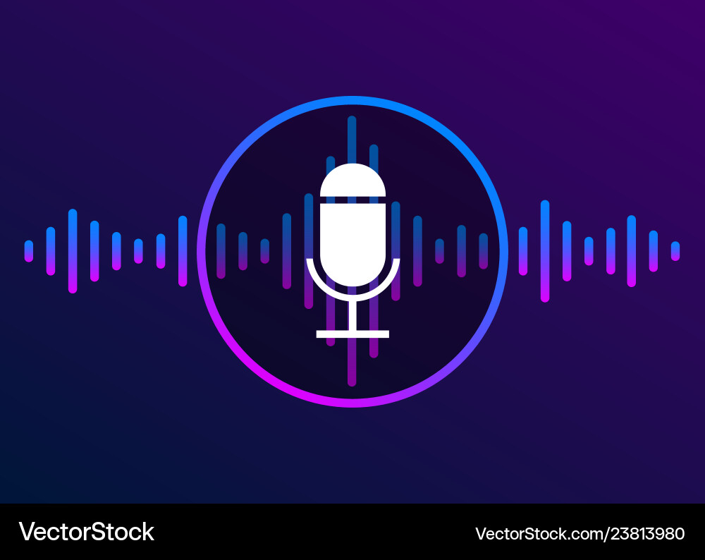 Voice recognition and personal assistant icon Vector Image